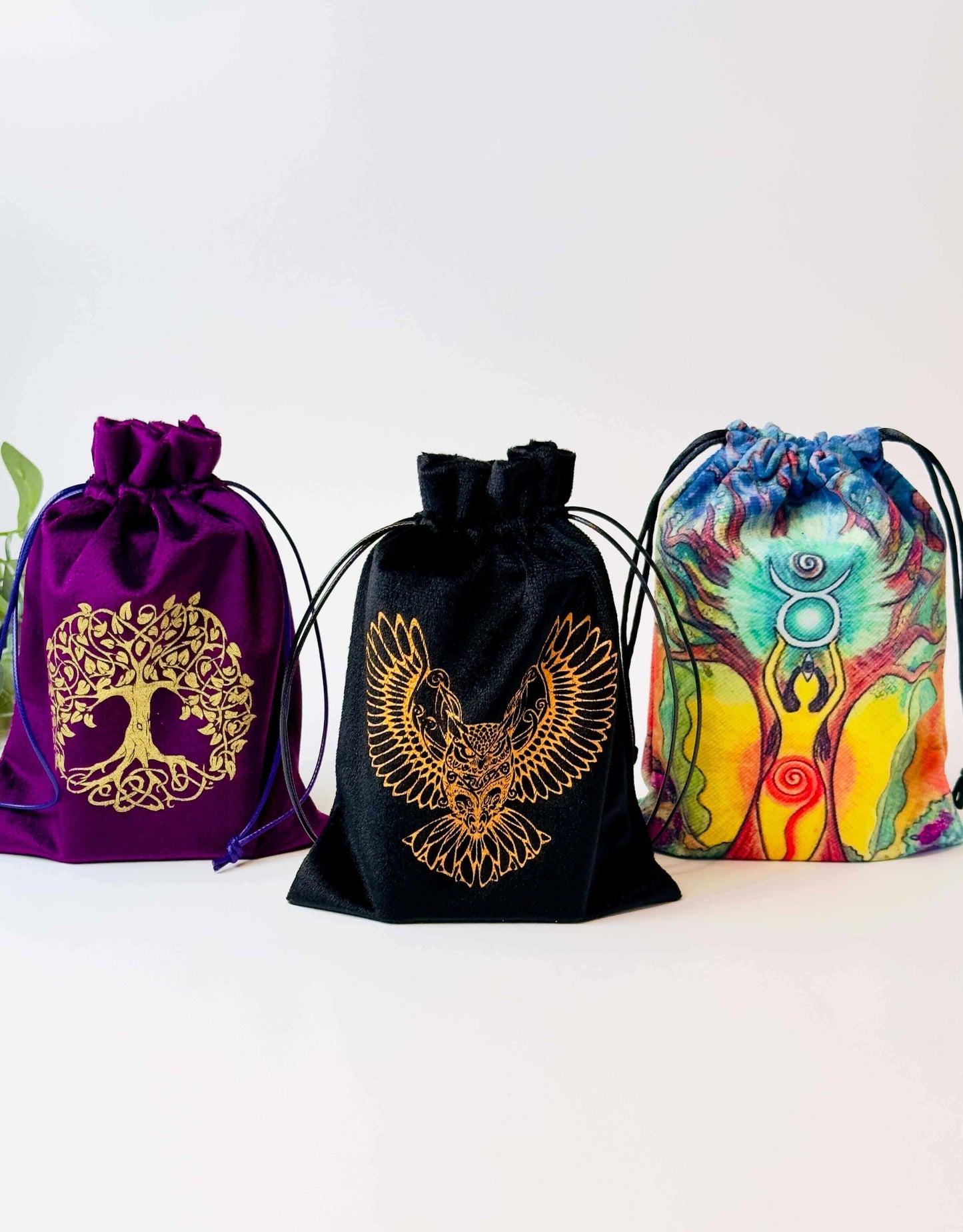 Tarot Deck Bag, Tarot Card Bag, Tarot Pouch, Velvet Tarot Bag, Drawstring Bag