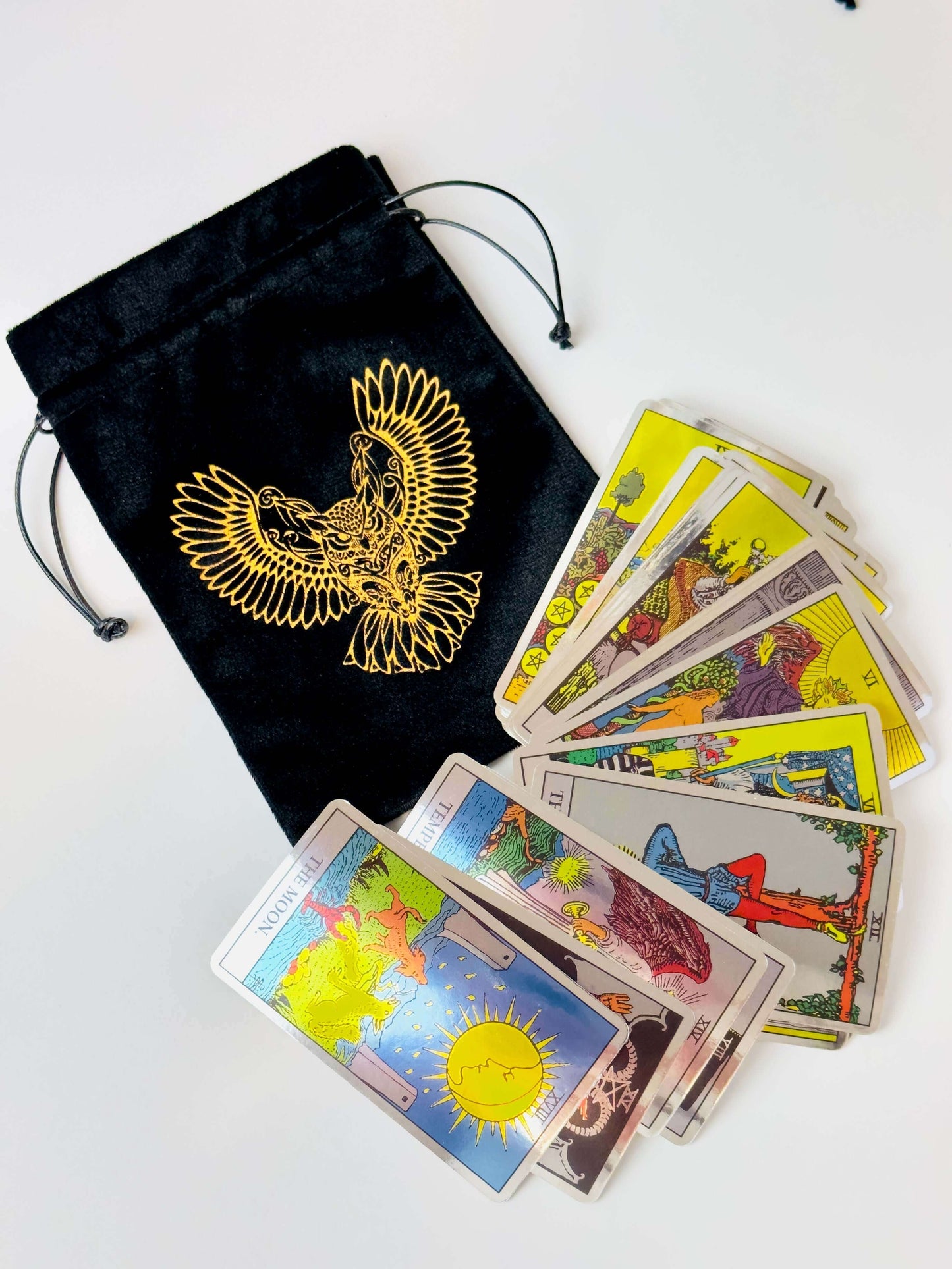 Tarot Deck Bag, Tarot Card Bag, Tarot Pouch, Velvet Tarot Bag, Drawstring Bag