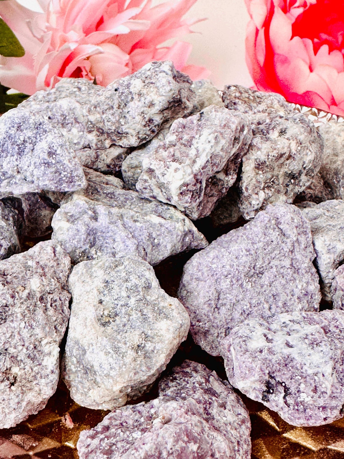 Purple Lepidolite raw crystals