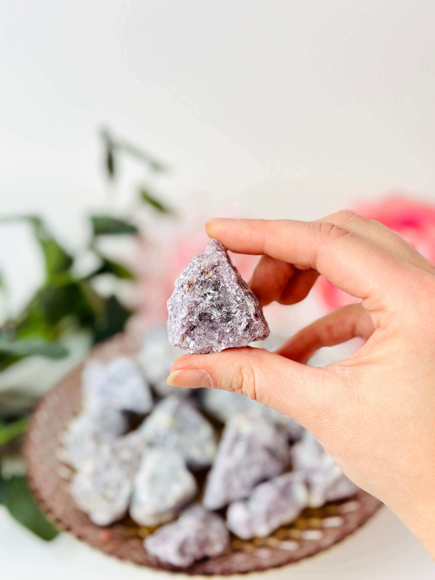 Purple Lepidolite raw crystals