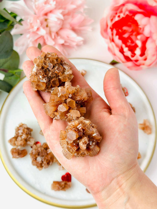 Aragonite cluster, Self love crystals, Raw crystals for confidence
