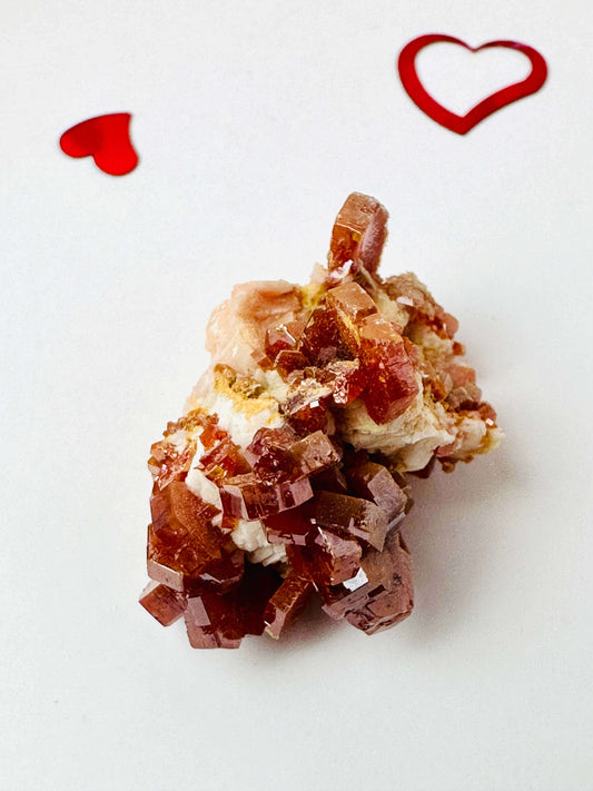 Red Vanadinite / Apatite real raw crystals for focus concentration and study