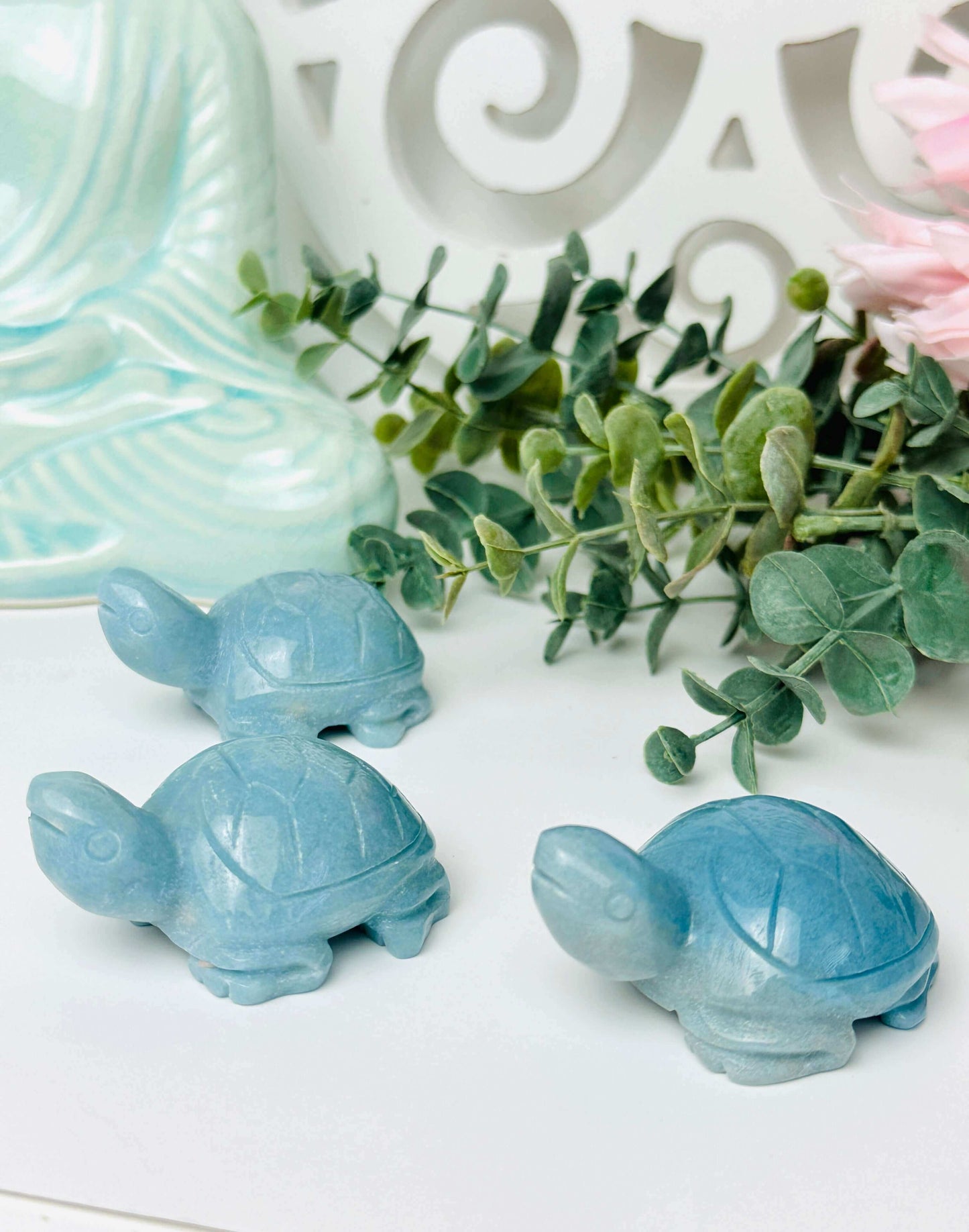 Trolleite Turtle crystal carving