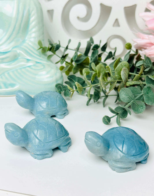 Trolleite Turtle crystal carving