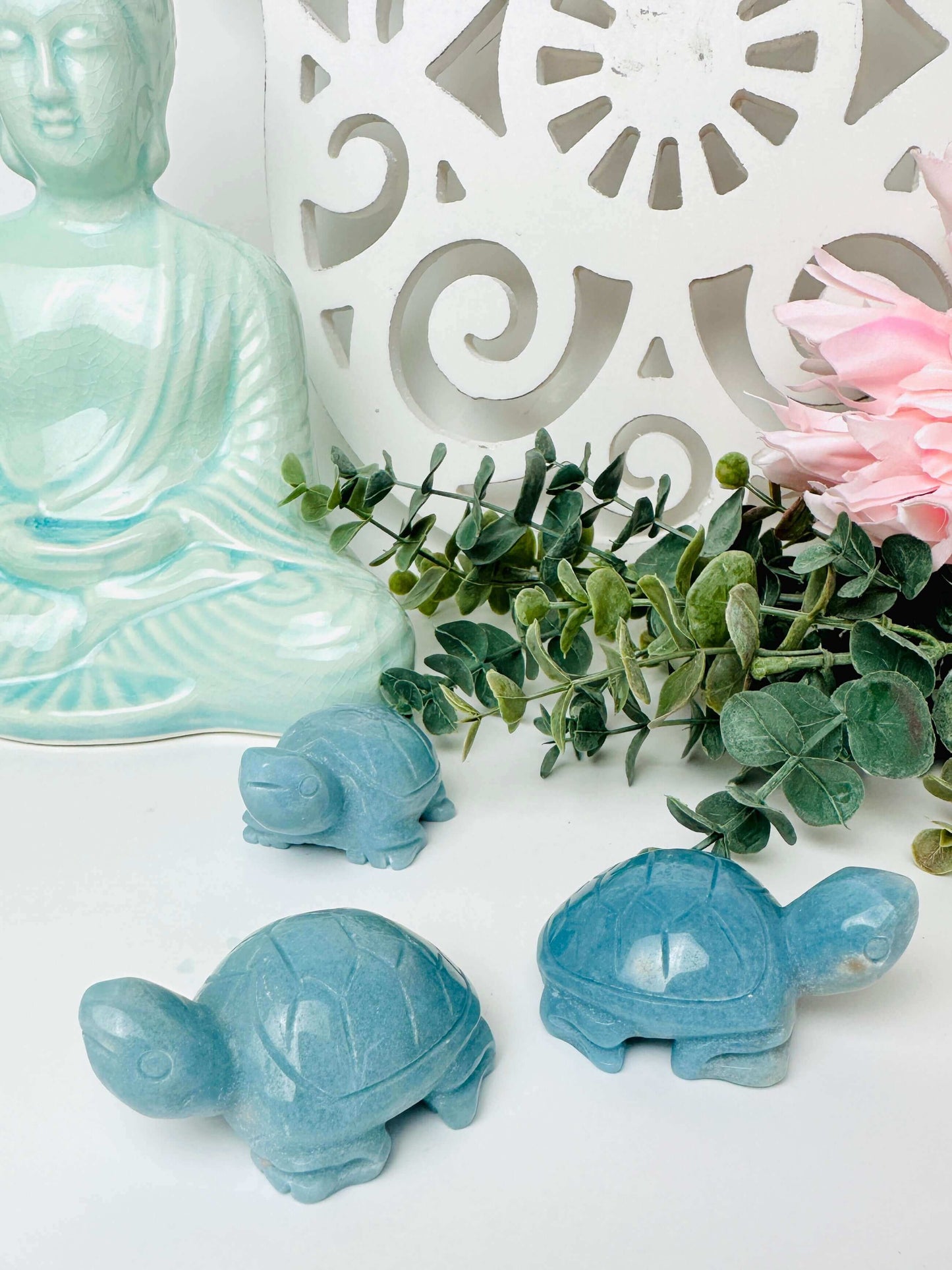 Trolleite Turtle crystal carving