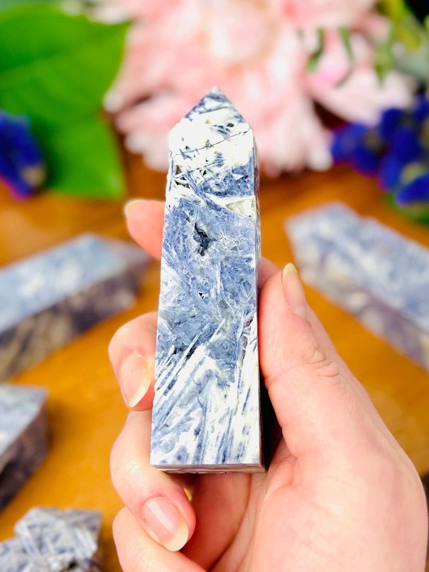 Opalized Fluorite crystal points, Fluorite with Bertrandite