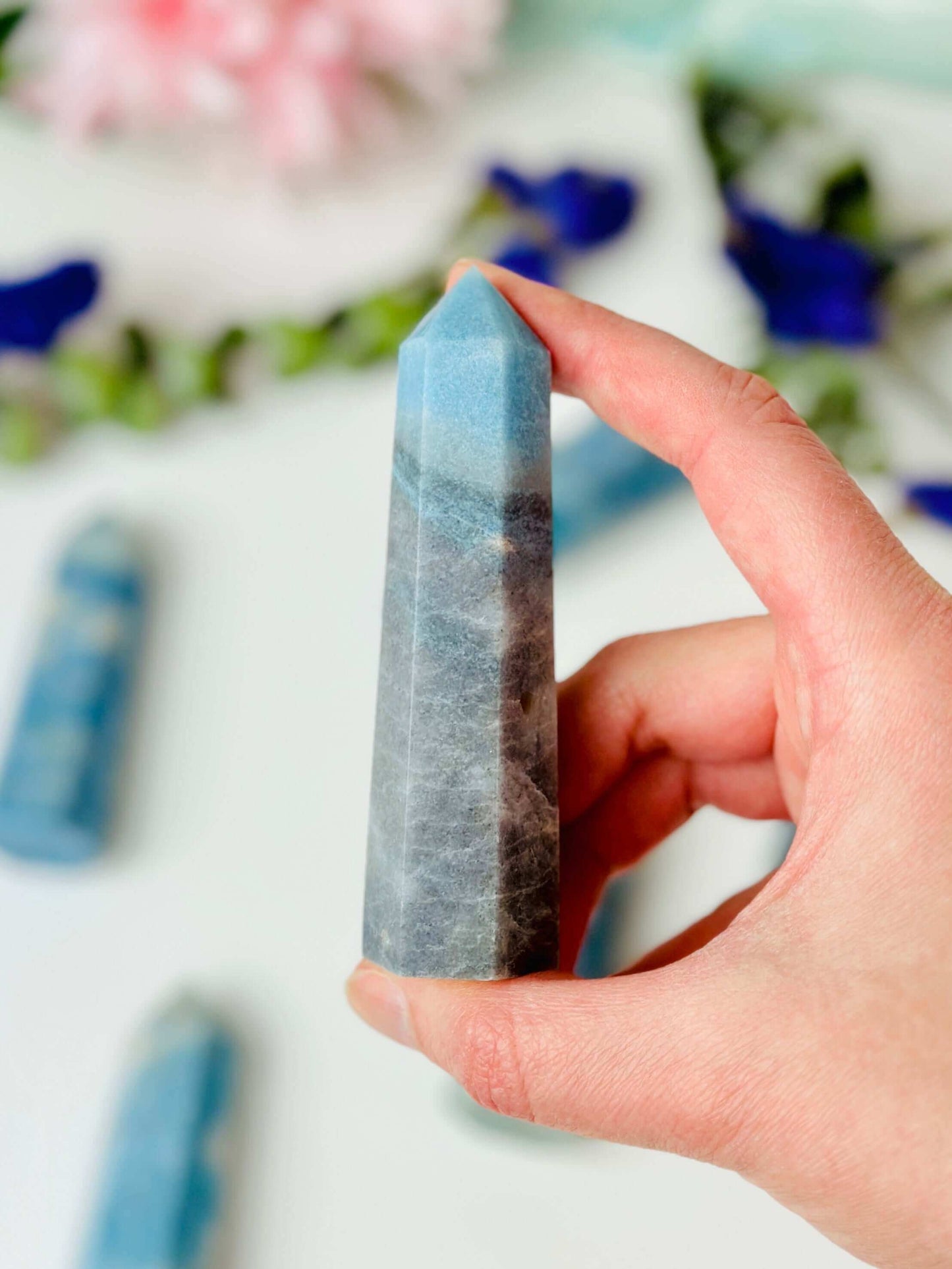 Trolleite Points | Blue Crystal, Large Crystal, Polished Stones