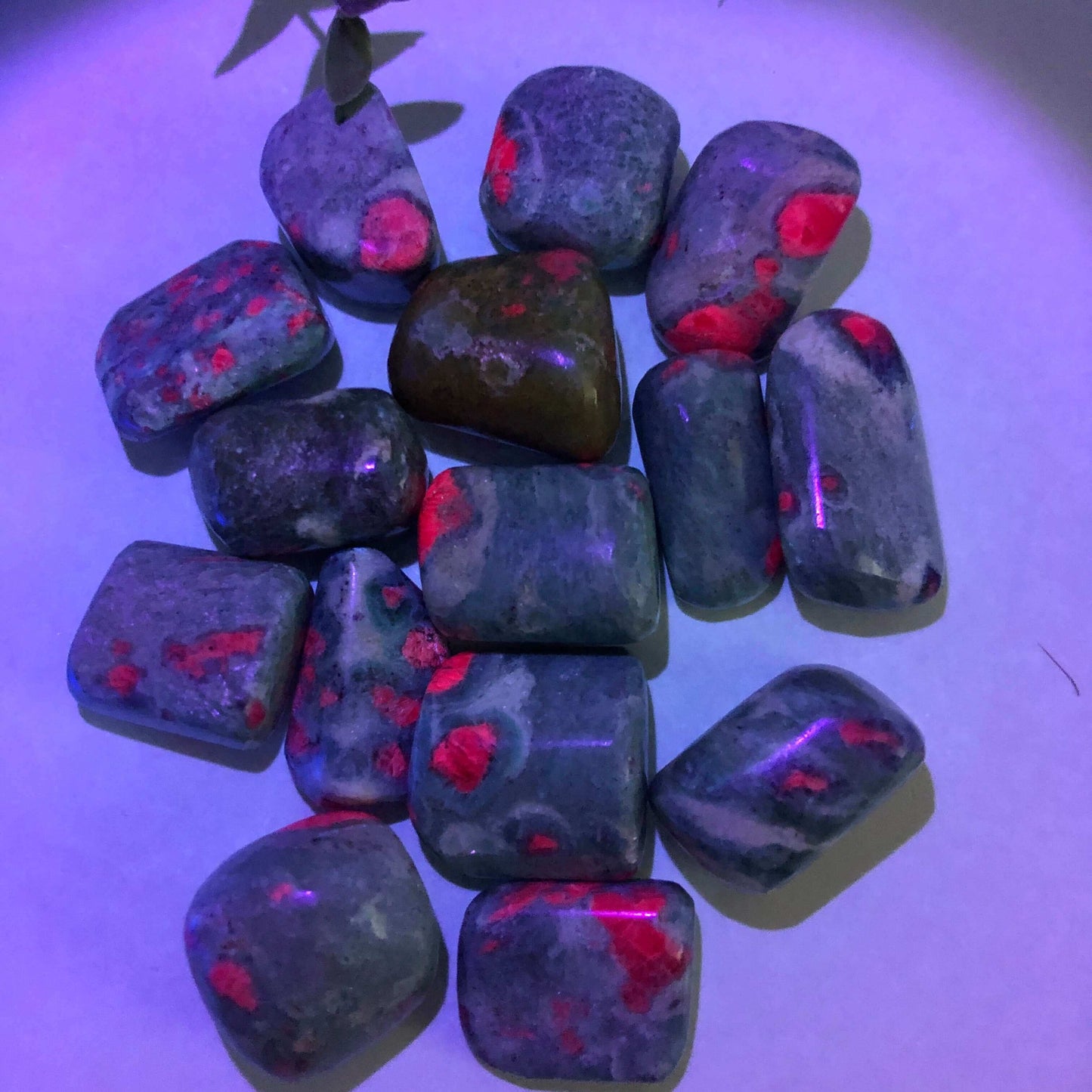 Ruby in fuchsite tumbled crystal