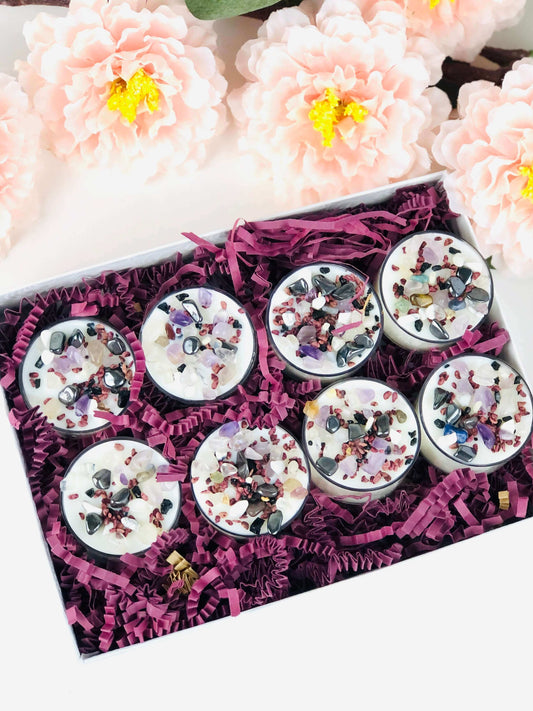 Tranquility & Balance Crystal Infused Tealight Candles