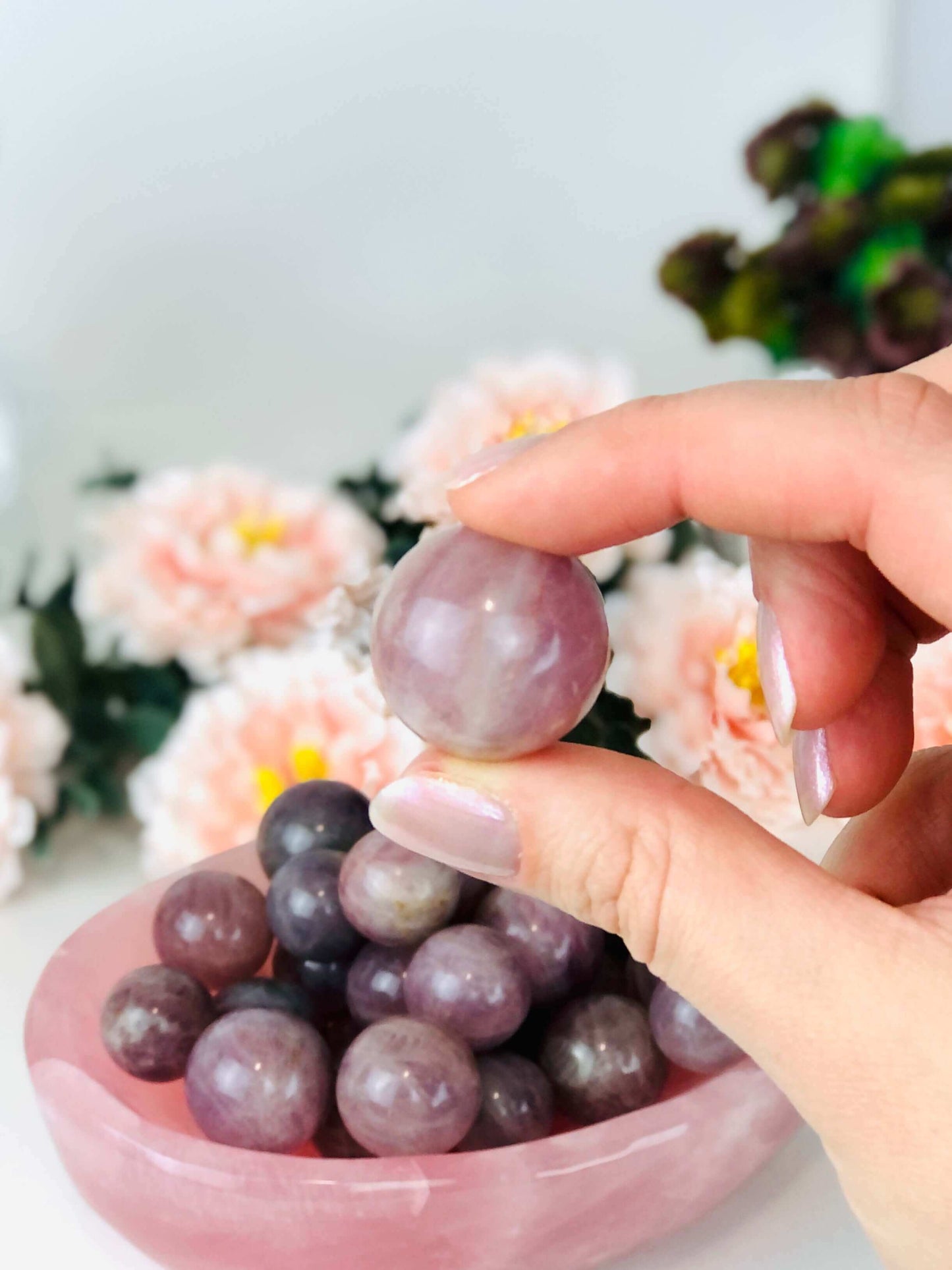 Lavender Rose Quartz sphere