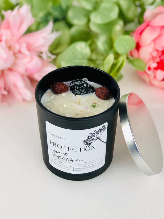 NEW - Protection crystal candle