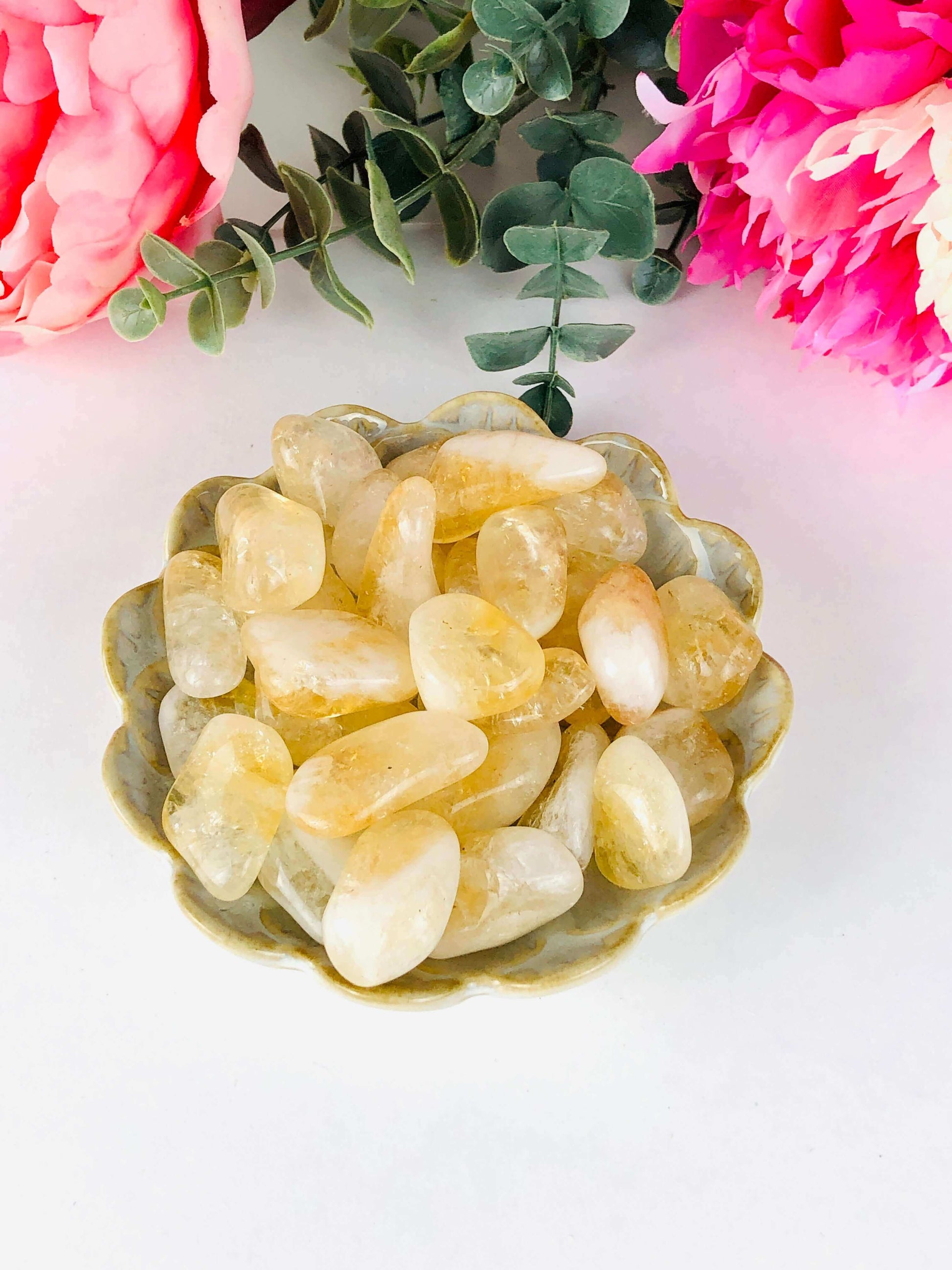 Natural Citrine tumbled stones