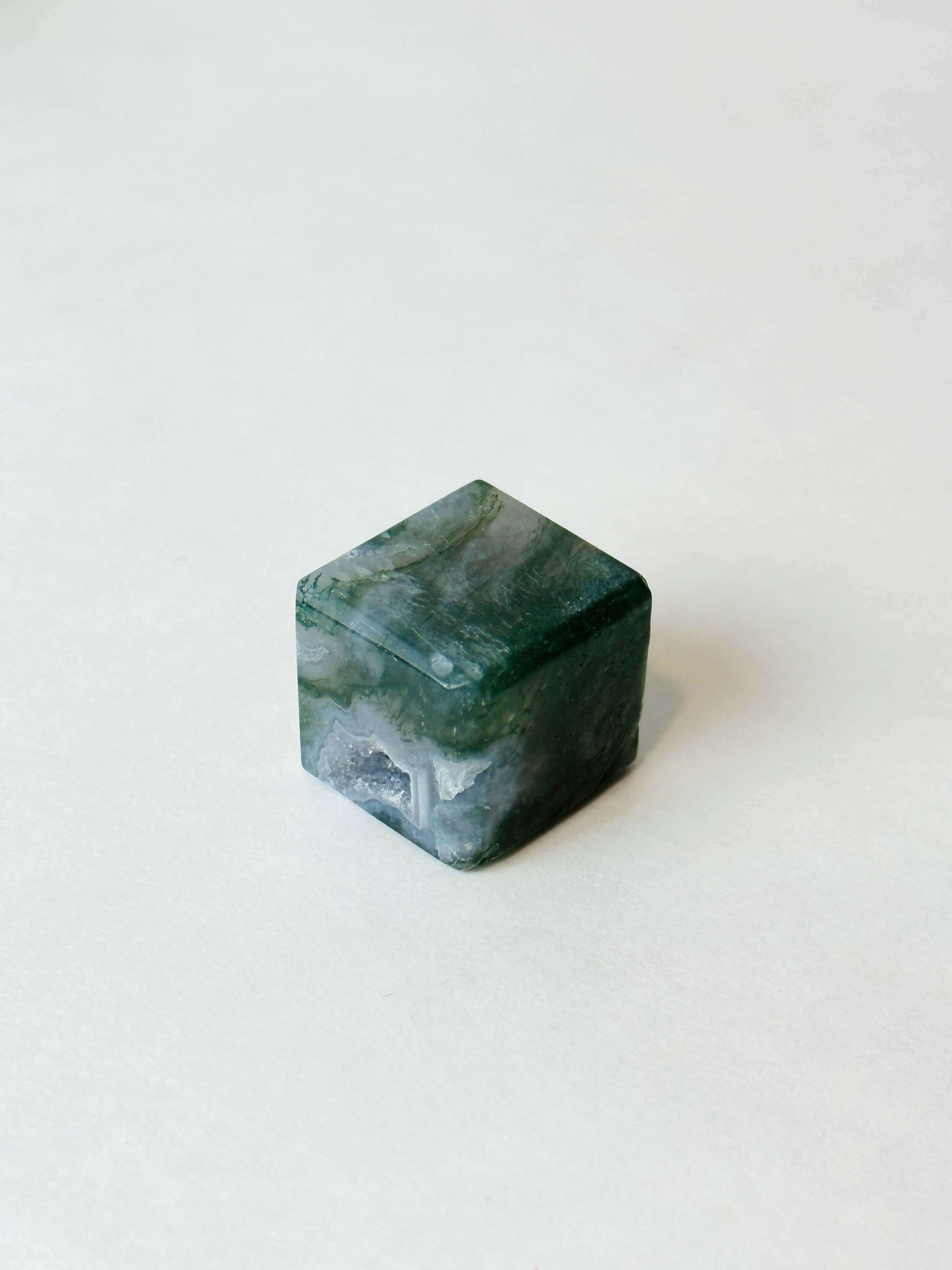 Moss Agate cube