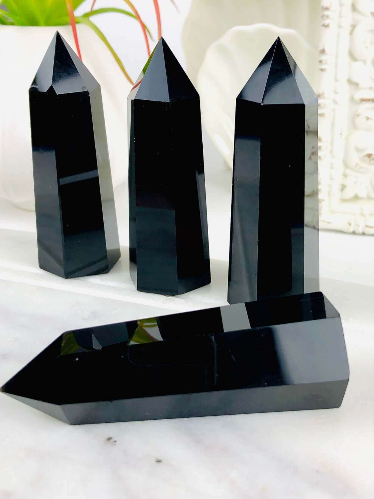 Polished Crystal Obsidian Points