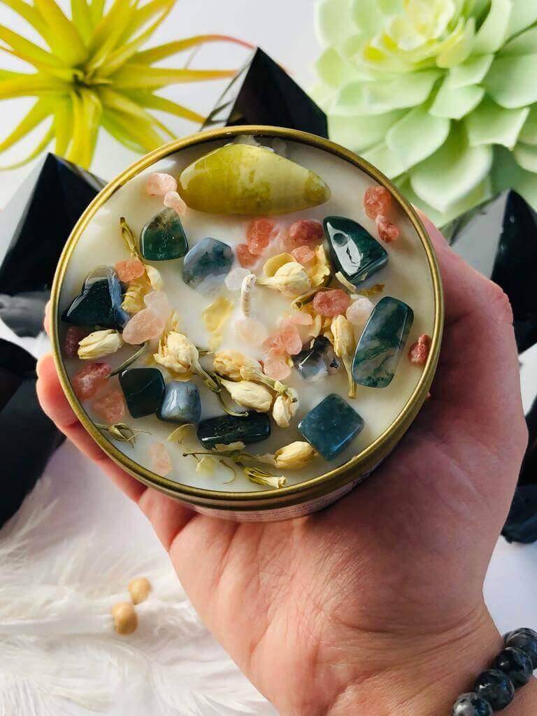 Regeneration Crystal Infused Intention Candle