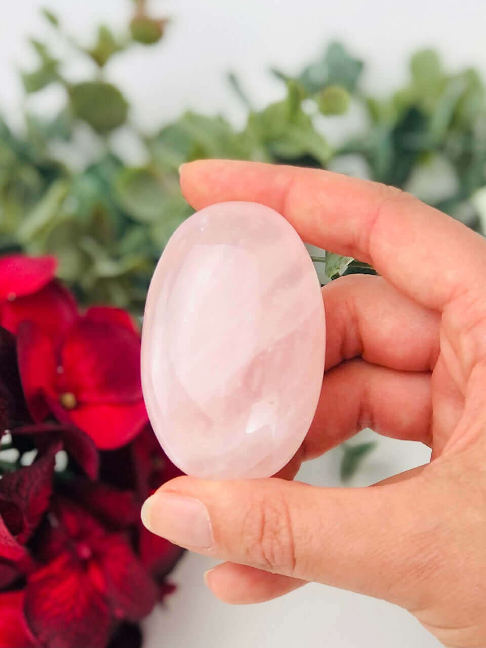 Rose Quartz palm stone