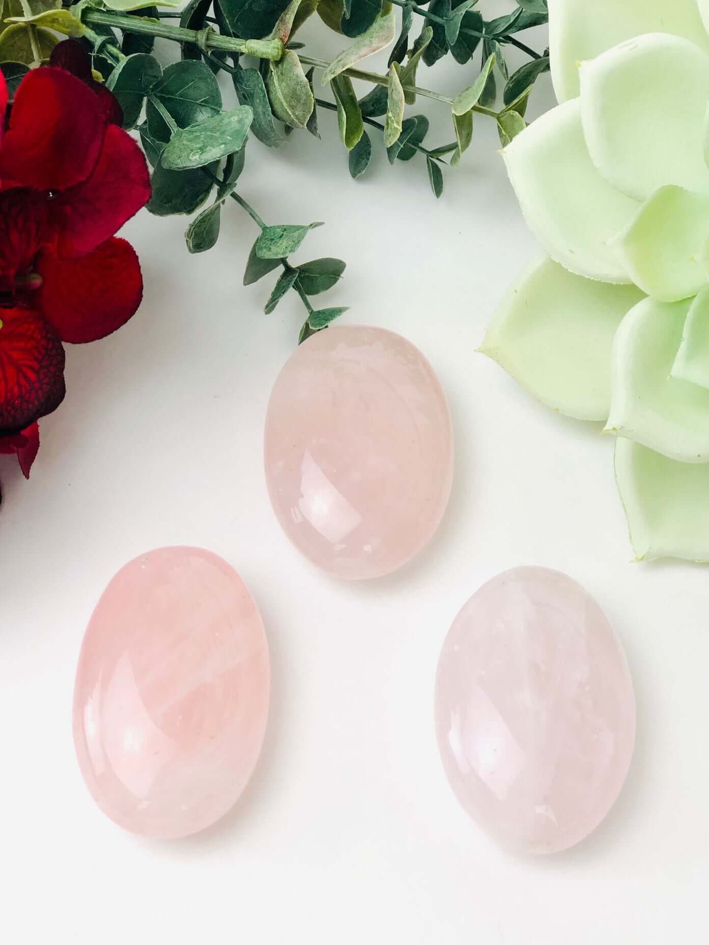 Rose Quartz palm stone