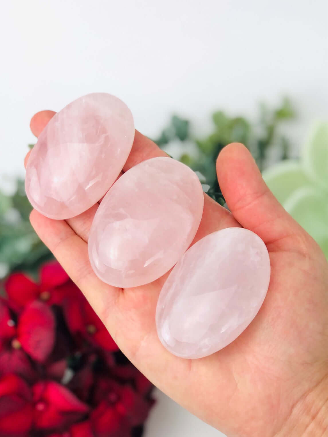 Rose Quartz palm stone