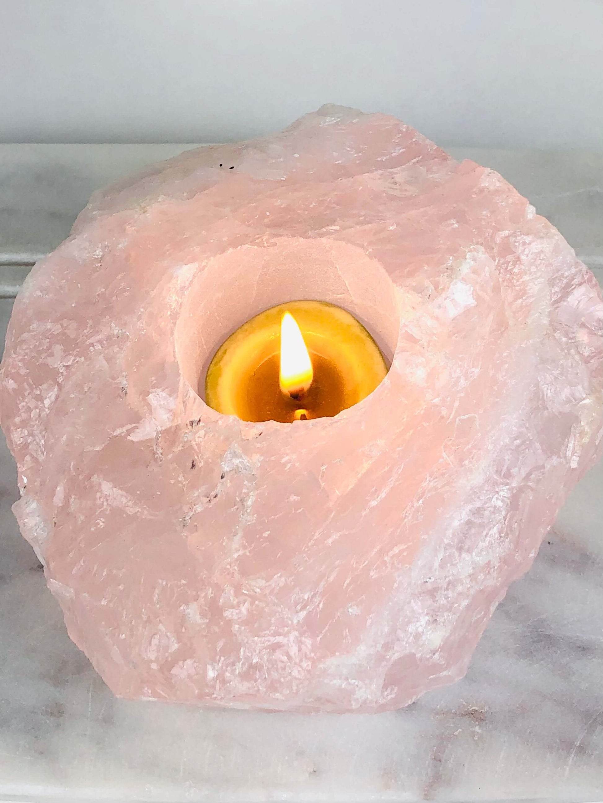 Rose Quartz reiki room decor