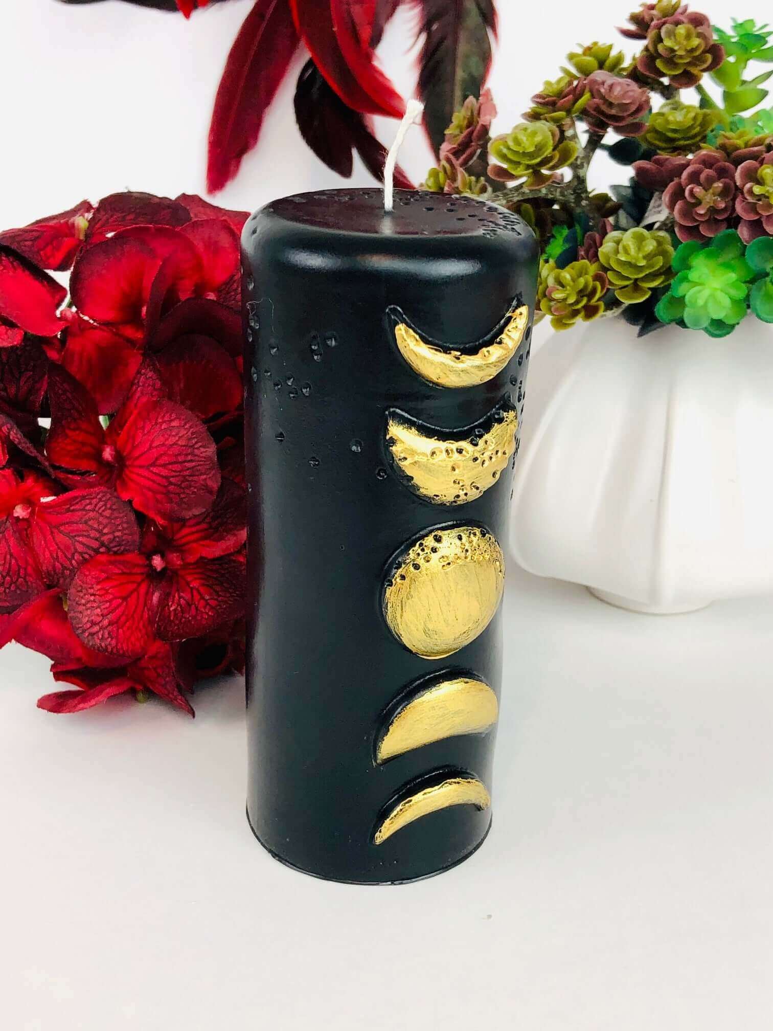 Moon phase wiccan ritual candle