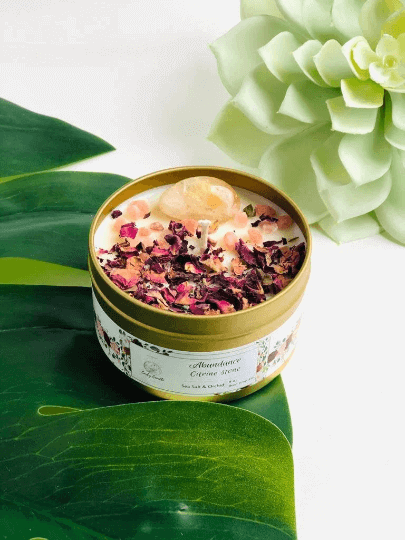 Abundance Crystal Candle