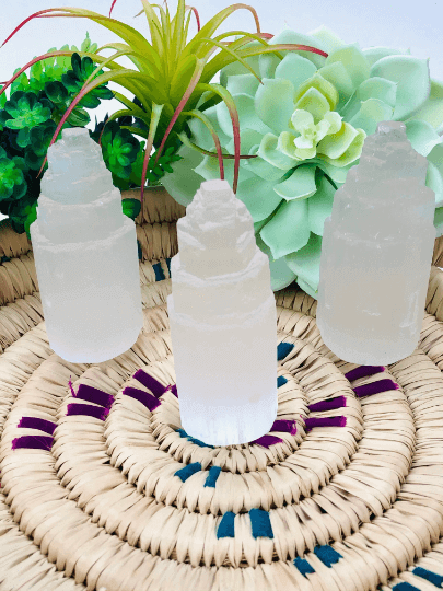 Selenite crystal tower