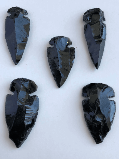Large Black Obsidian crystal carving