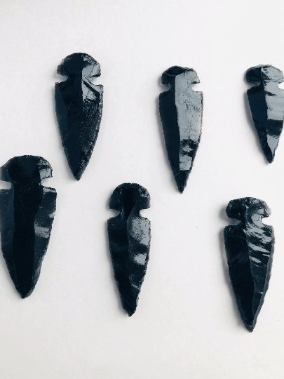 Medium Black Obsidian crystal carving