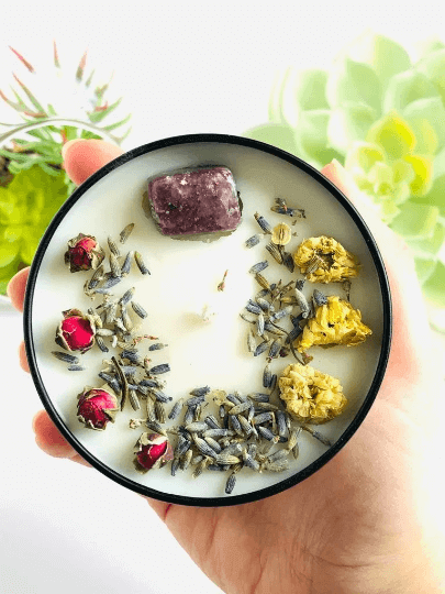 NEW - Sagittarius zodiac crystal candle , Astrology candle gifts