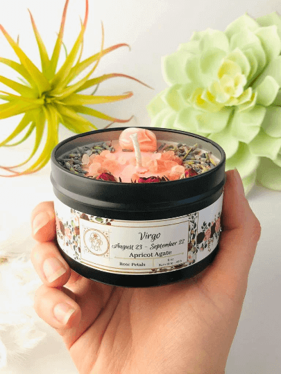Virgo zodiac candle