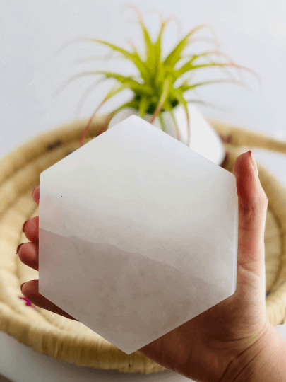 Selenite charging plate Hexagon shape