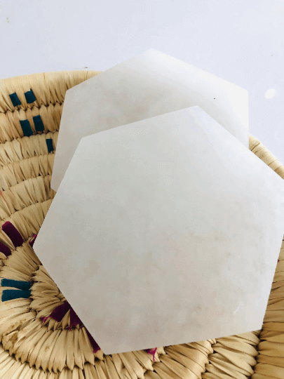 Selenite charging plate Hexagon shape
