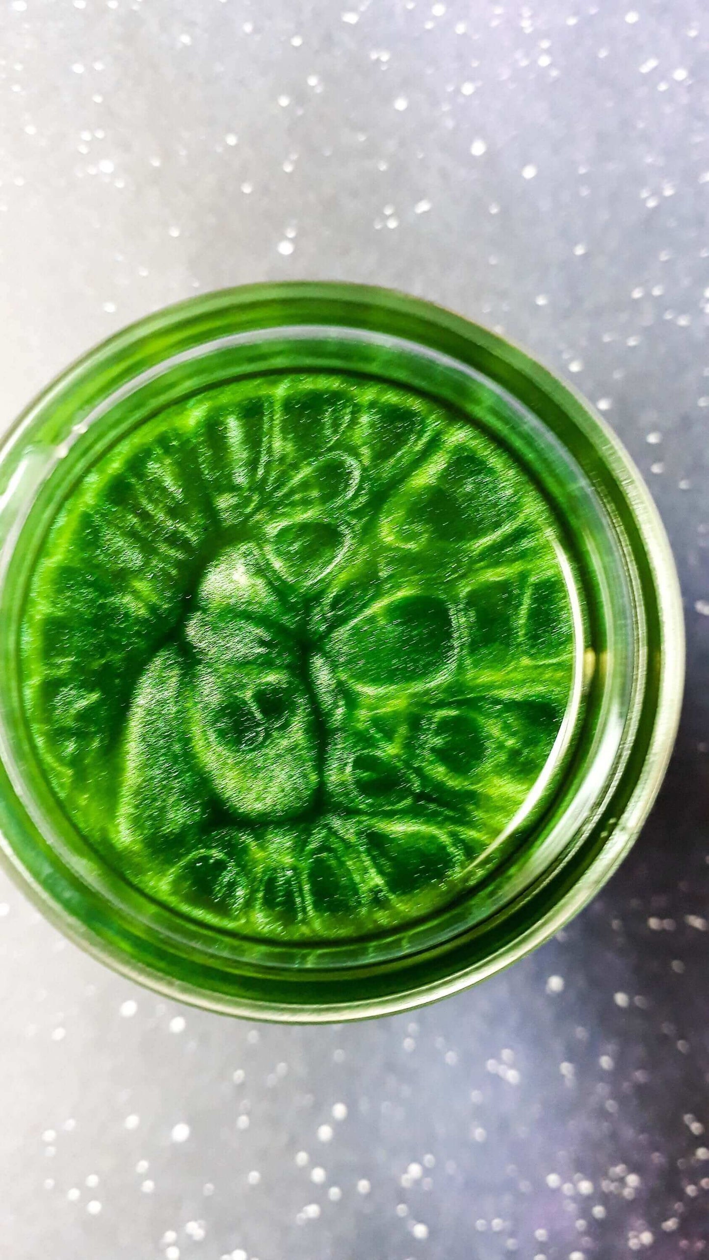 Letting go - Unakite stone infused crystal candle