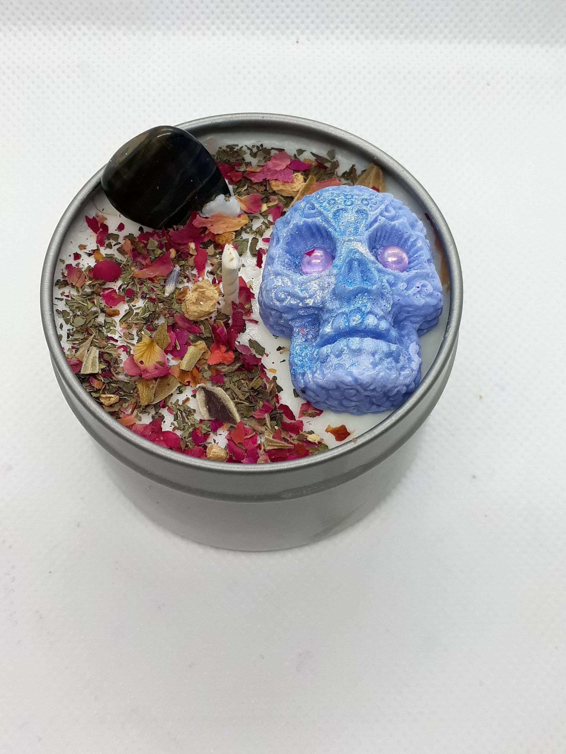Tranquility & Relaxation - Blue Tiger Eye infused candle