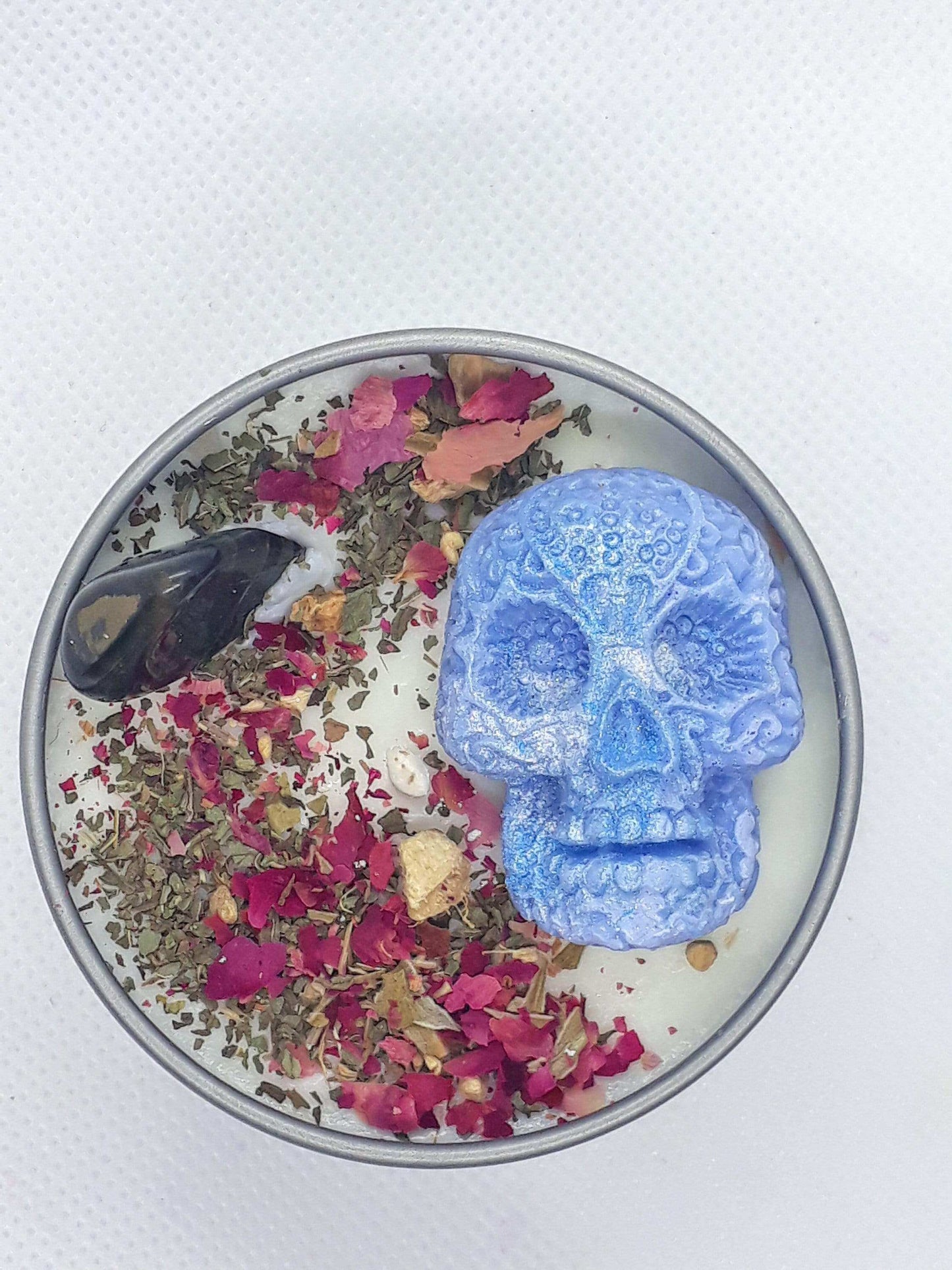 Tranquility & Relaxation - Blue Tiger Eye infused candle