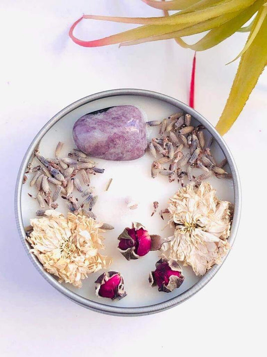 Sweet dreams - Lepidolite infused candle
