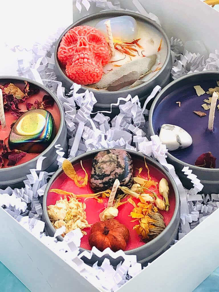 Snuggle season crystal infused candle box