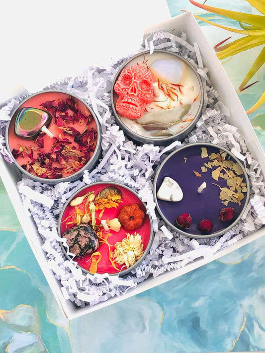 Snuggle season crystal infused candle box