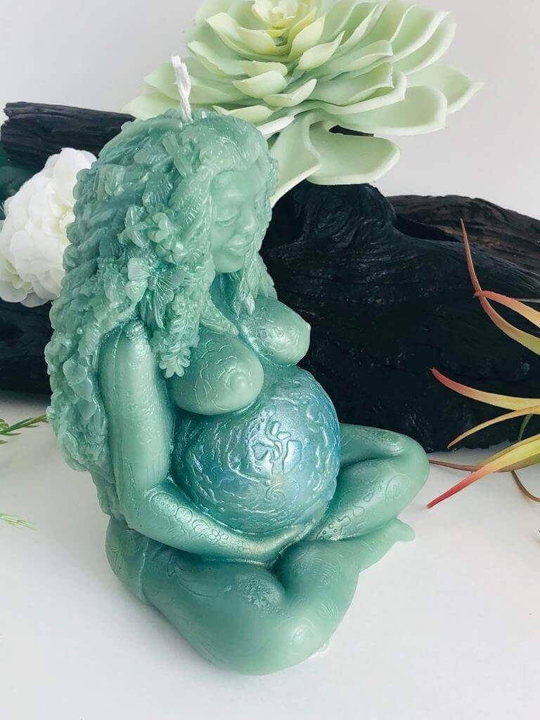 Fertility Candle Gaia Pagan Goddess Of Mother Earth