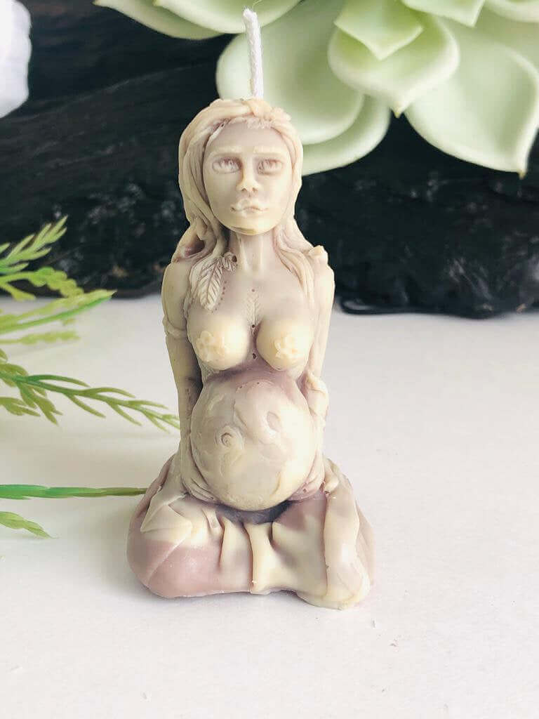 Fertility Candle Wiccan Pregnant Woman
