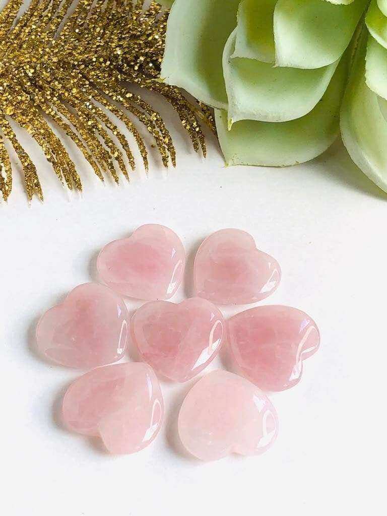 Rose Quartz heart shaped crystal