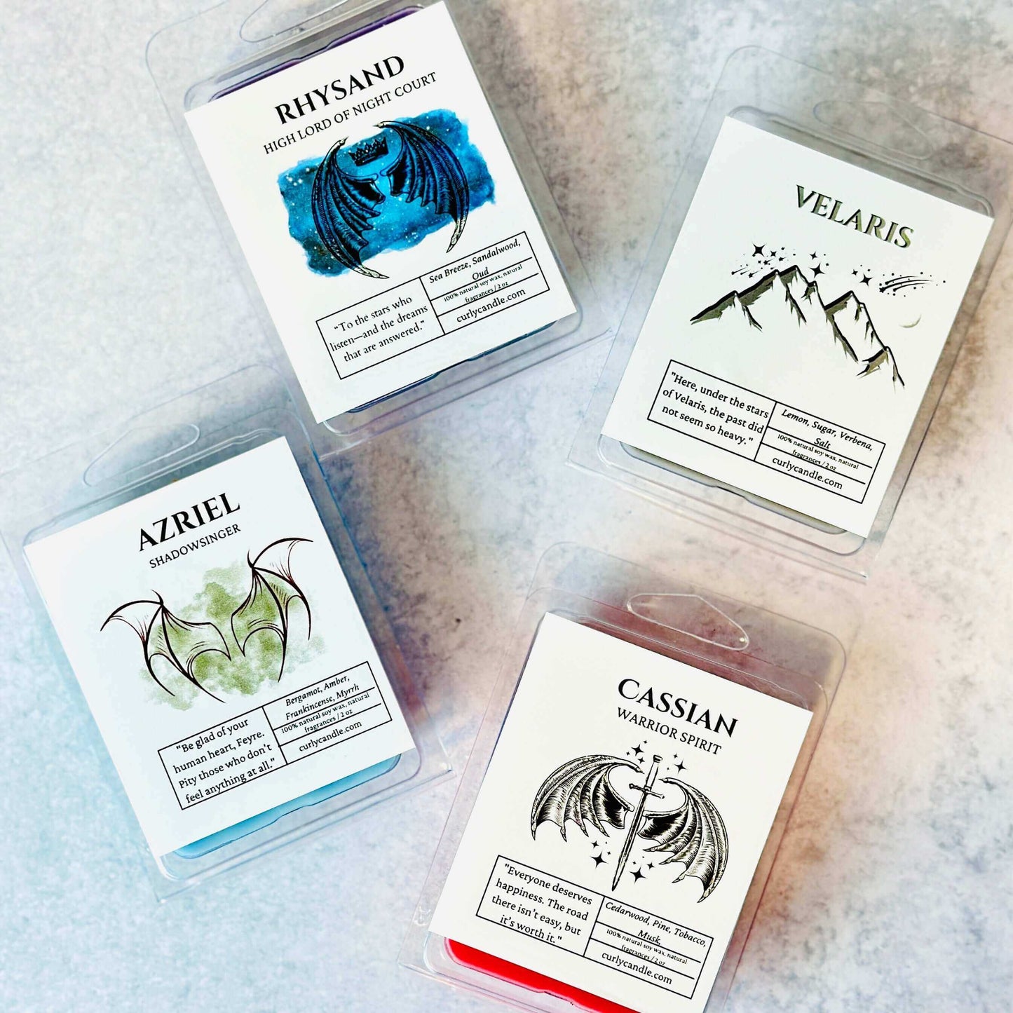 Strong wax melts inspired by ACOTAR