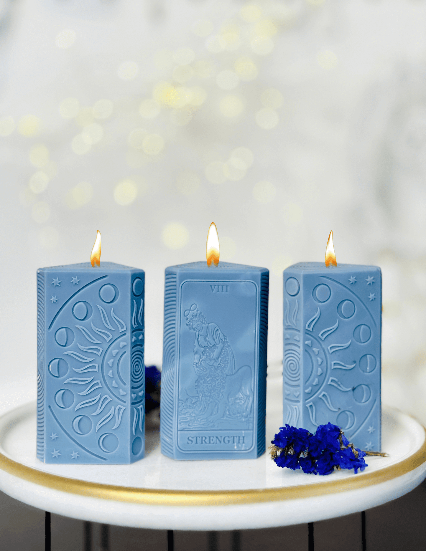Tarot card and moon phases candle mold, Silicone candle mold