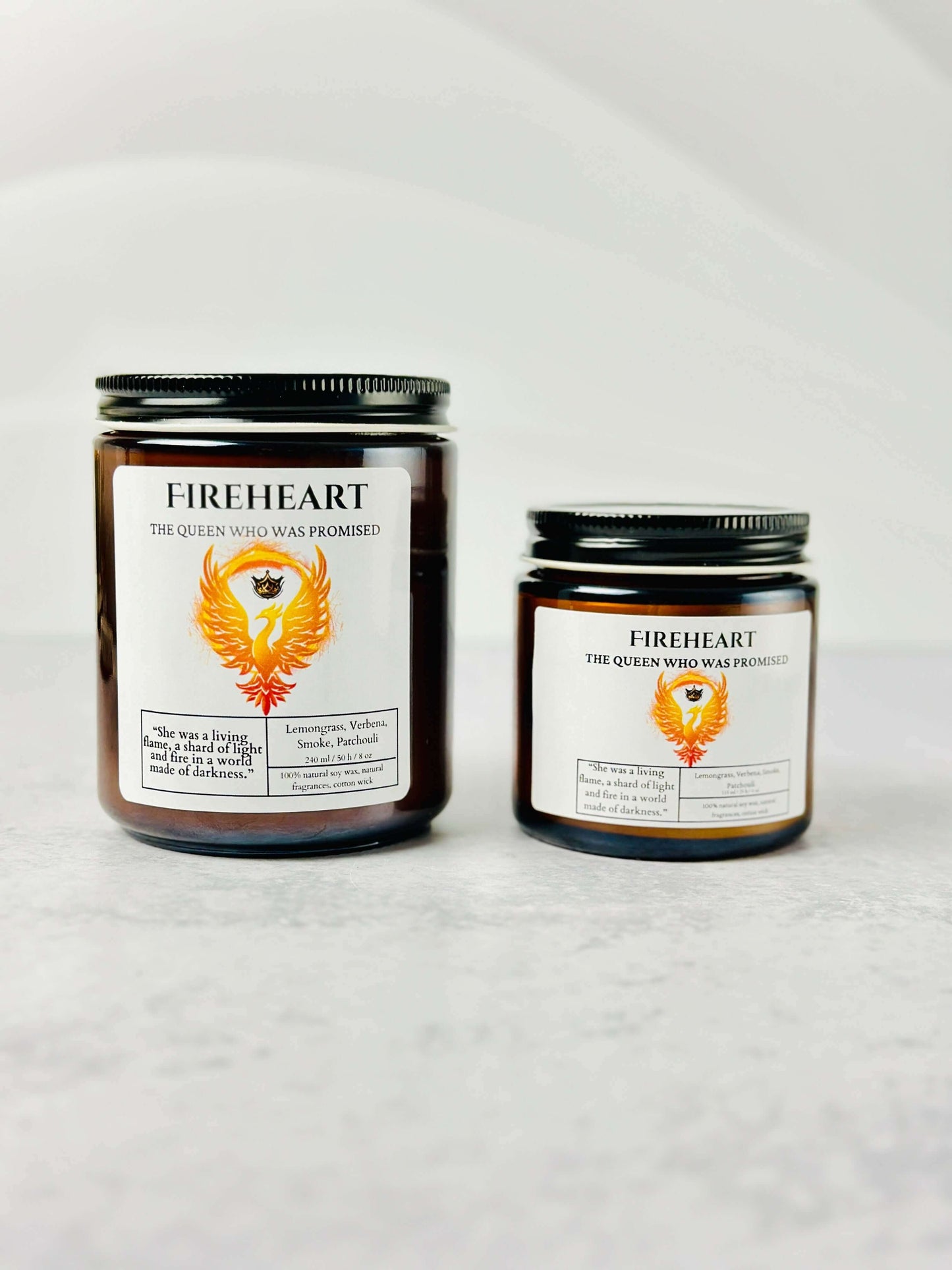 Ignite your book nook with the Fireheart soy candle—an officially licensed Throne of Glass merch item. A must-have TOG book candle for fans!