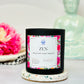 Zen soy candle with Azurite Malachite crystal