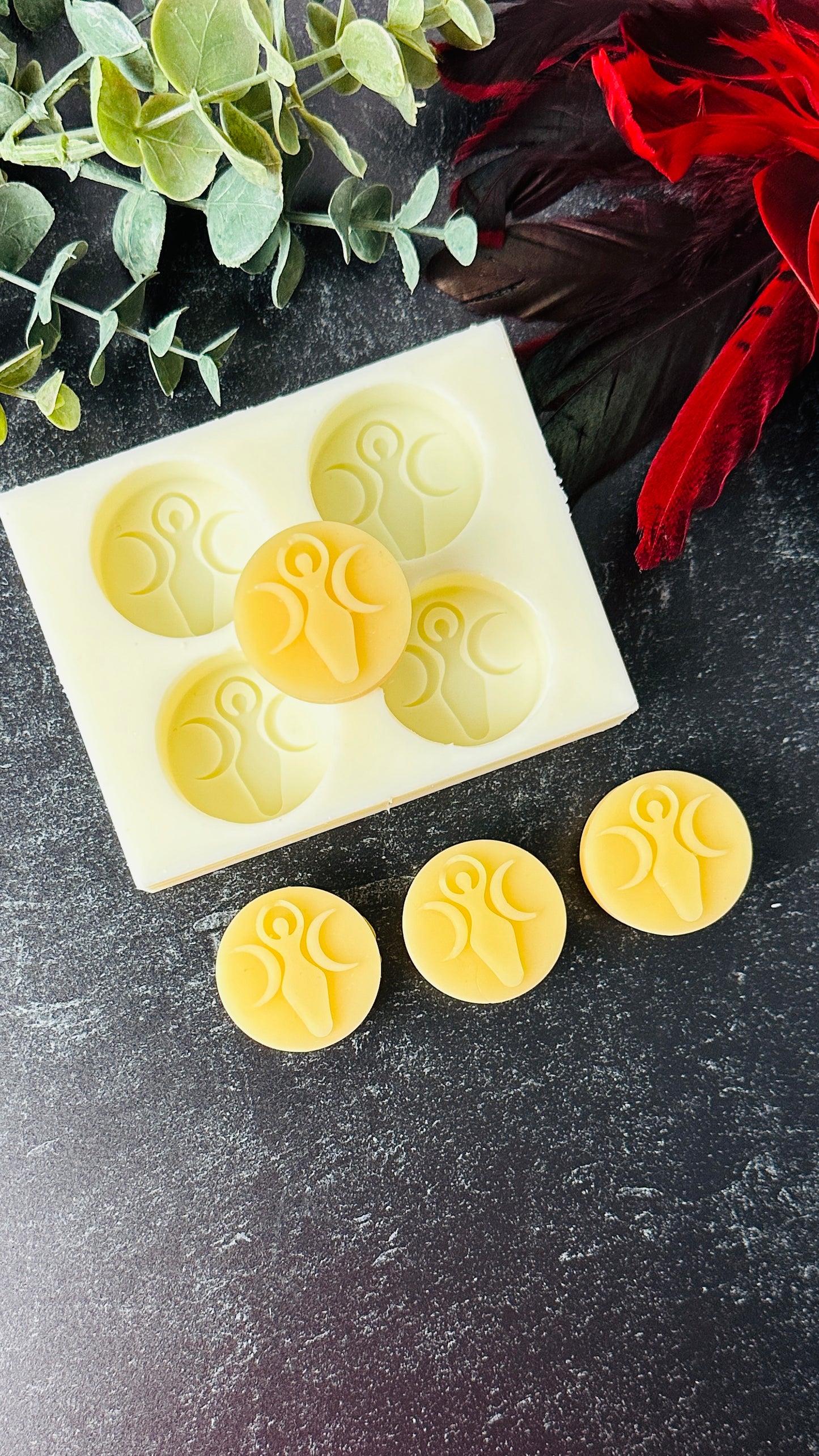 Wiccan Goddess silicone mold / Tealight candle mould