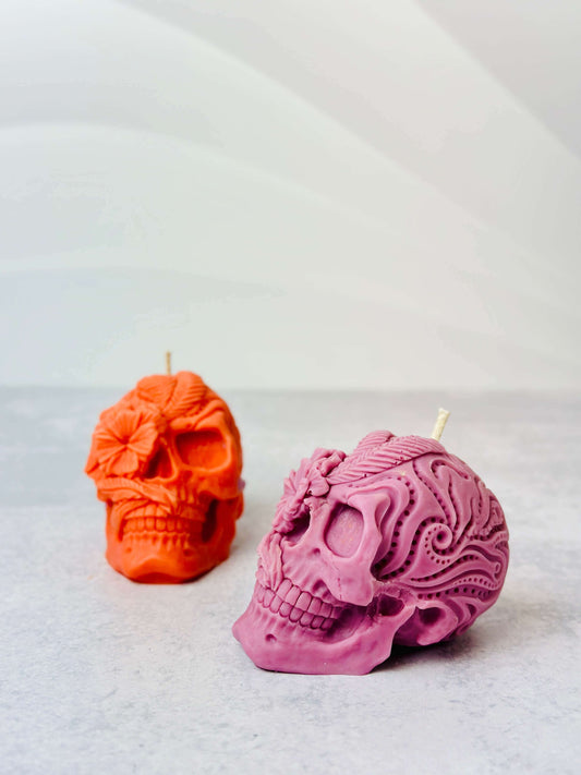 Gothic Skull silicone candle mold