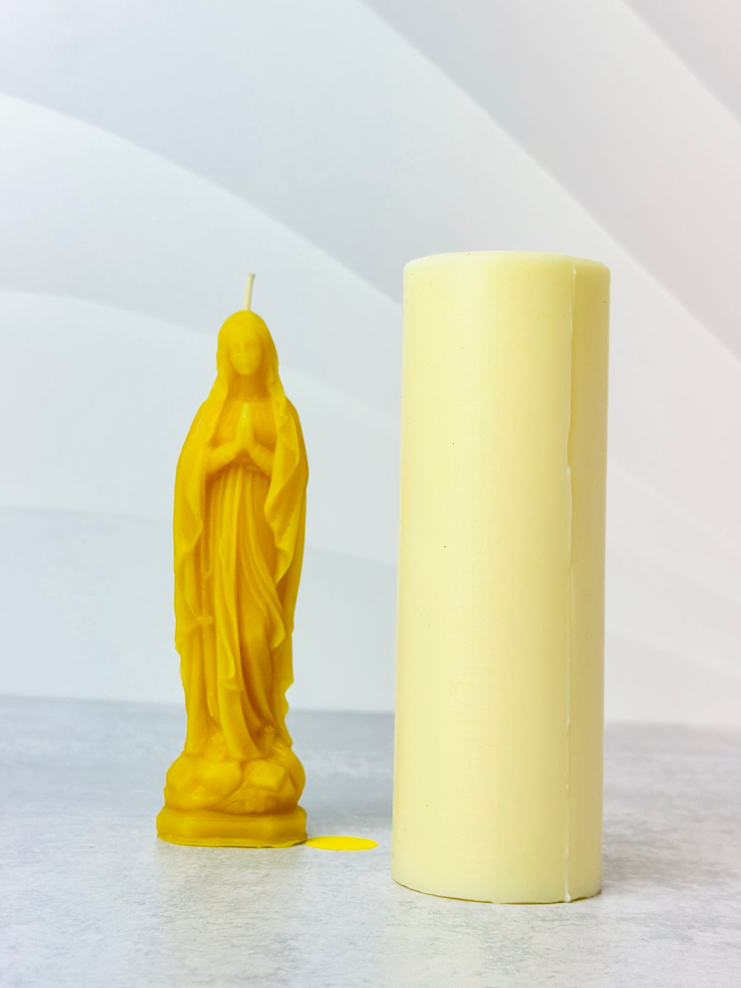 Virgin Mary Pillar candle mold silicone