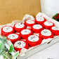 Bookish Candles Advent Calendar 2025 with 12 red wrapped candles in a gift box for Christmas.