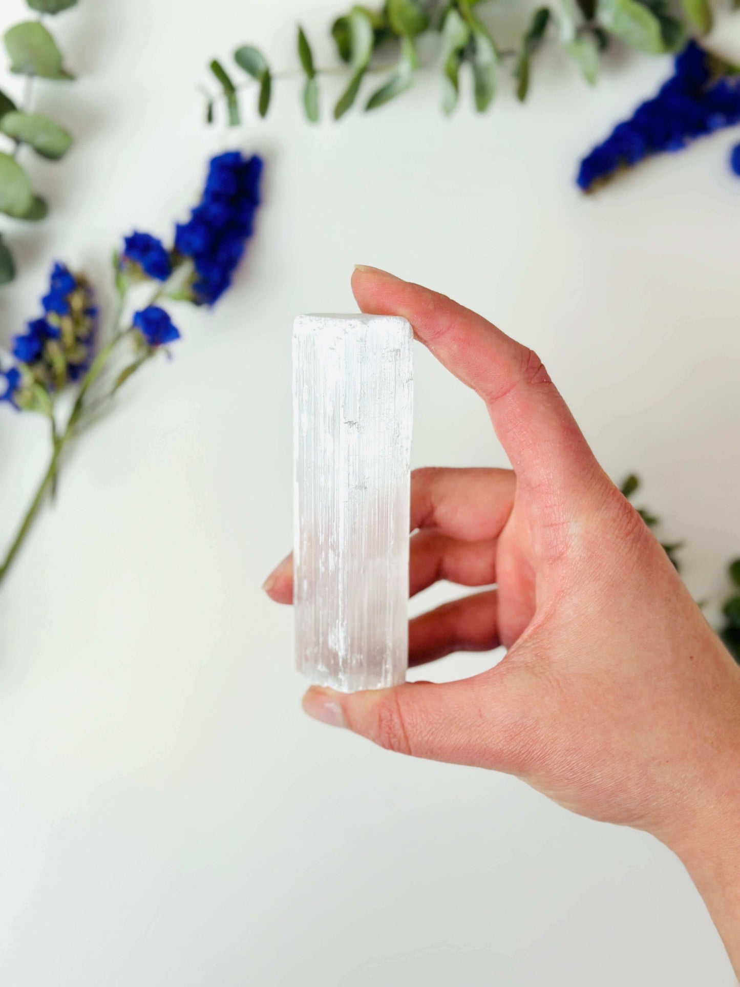 Raw Selenite crystal bar